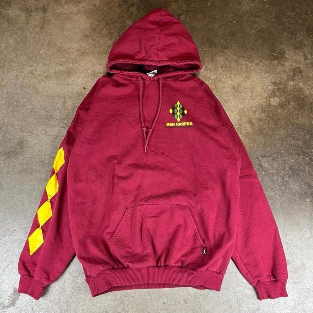 Ben Harper concert burgundy hoodie Men's Size XL